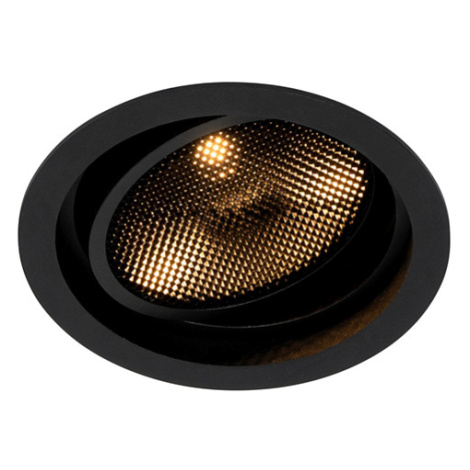 Moderné zapustené bodové čierne nastaviteľné - Coop 111 Honey QAZQA