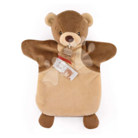 Plyšový medvedík na bábkové divadlo Bear Hand Puppet Doudou et Compagnie hnedý 25 cm od 0 mes