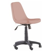 Otočná kancelárska stolička na kolieskach comfy - ružová