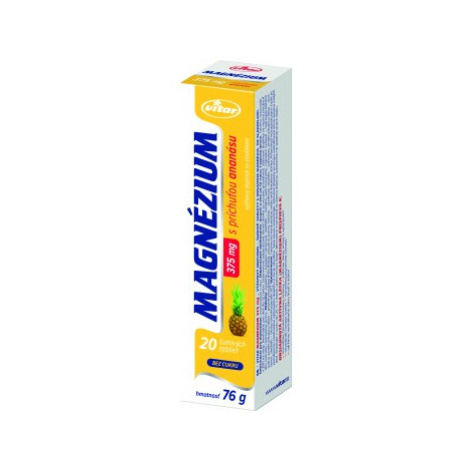 Vitar Magnézium 375 mg ananás 20 šumivých tabliet