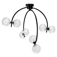 Toolight - 8-bodová stropné lampa G9 25W APP979-8C, čierna, OSW-07001