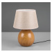 Stolová lampa Loxur, 35 cm, béžová/drevený vzhľad