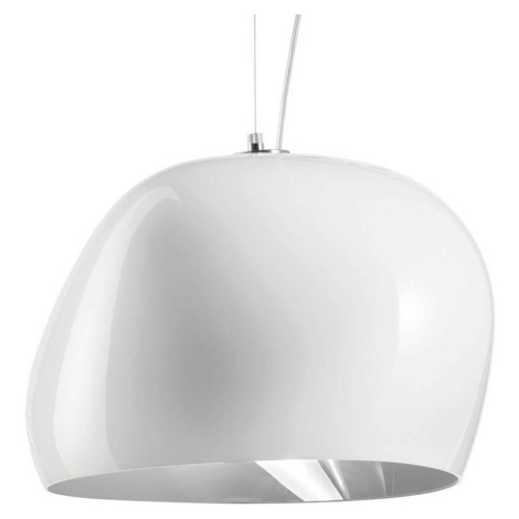 Závesná lampa Surface Ø 40 cm E27 biela/oceľová Vistosi
