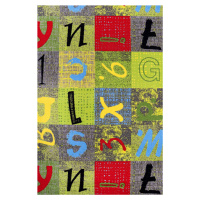 Detský metrážny koberec Alphabet 212 - Zvyšok 85x400 cm