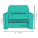 4Home Multielastický poťah na kreslo Comfort Plus sivá, 70 - 110 cm, 70 - 110 cm