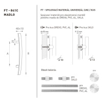 FT - MADLO kód 841C 40x10 mm SP ks NEM - nerez matná (F60) 600 mm 40x10 mm