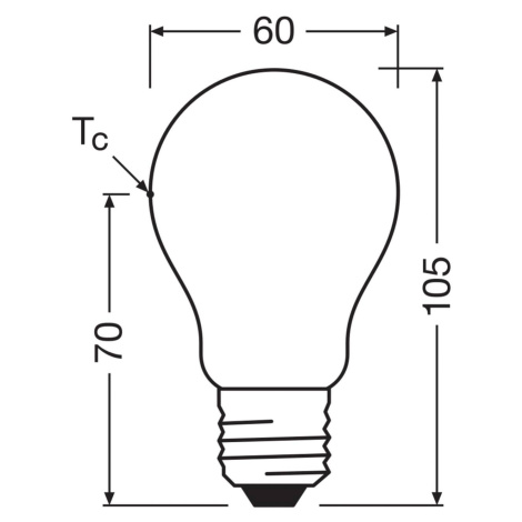 OSRAM LED žiarovka matná E27 2,2W 2700K 470lm stmievanie