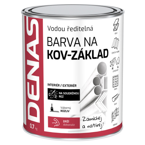 DENAS ZÁKLAD - antikorózna farba na kov 0,7 kg 0100 - biely