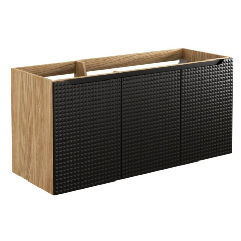 Závěsná umyvadlová skříňka Luxor Black 82-120-3D černá/dub olejovaný Comad