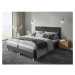 Tmavosivá dvojlôžková posteľ Mazzini Beds Lotus, 160 x 200 cm