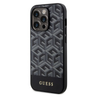 Plastové puzdro Guess na Apple iPhone 14 Pro Max GUHMP14XHGCFSEK PU G Cube MagSafe čierne