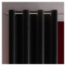 Markizeta Čierny zamatový záves na krúžkoch VELVI 140x260 cm
