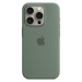 Apple silikónový kryt s MagSafe na iPhone 15 Pro cyprišovo zelená