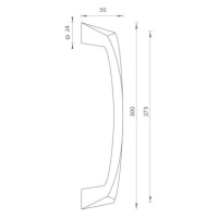 FO - madlo Asti 275 CHL/CHM - chróm lesklý/chróm matný (C03) 254 mm 275 mm