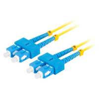 LANBERG optický patch cord SM SC/UPC-SC/UPC duplex 10m LSZH G657A1 priemer 3mm, farba žltá