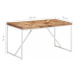 Jedálenský stôl hnedá / biela Dekorhome 140x70x76 cm,Jedálenský stôl hnedá / biela Dekorhome 140