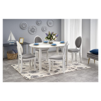 Okrúhly rozkladací jedálenský stôl Rigo biely