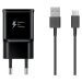 Sieťová nabíjačka Samsung USB-A EP-TA200EBE + EP-DG970BBE USB-C kábel čierna (Bulk)