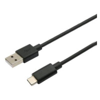 Kábel C-TECH USB 2.0 AM na Type-C kábel (AM/CM), 1m, čierny