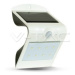 Záhradné LED nástenné svietidlo solárne 1,5W, 4000K, 200lm, biele VT-767 (V-TAC)