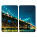 Sada 2 sklenených krytov na sporák Wenko Brooklyn Bridge, 52 × 30 cm