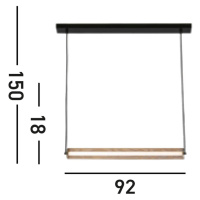 Závesné svietidlo Thread LED, zlatá farba, 3-stupňové stmievanie, oceľ