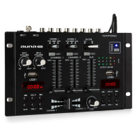 Auna Pro DJ-22BT, MKII, mixér, 3/2 kanálový-DJ-mixážny pult, BT, 2xUSB, montáž na rack, čierny