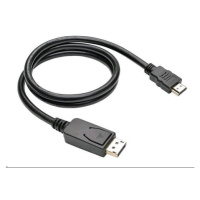 C-TECH DisplayPort/HDMI kábel, 2 m, čierny