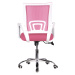 KONDELA Sanaz Typ 2 kancelárske kreslo ružová / biela