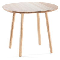 Prírodný jedálenský stôl z masívu EMKO Naïve, ⌀ 90 cm