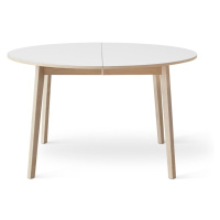 Rozkladací jedálenský stôl s bielou doskou Hammel Single Ø130