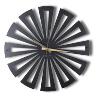 Dekoratívne nástenné hodiny Symmetre 50 cm čierne