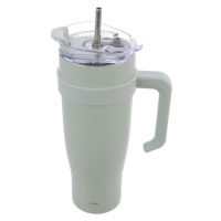 Šalviový zelený termo hrnček so slamkou 1,2 l Termo – Orion