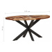 Jedálenský stôl akácie / čierna Dekorhome 160x90x75 cm,Jedálenský stôl akácie / čierna Dekorhome