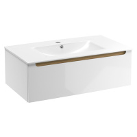 Kúpeľňová skrinka s umývadlom Naturel Stilla 80x30x45 cm biela STILLAD08005U1