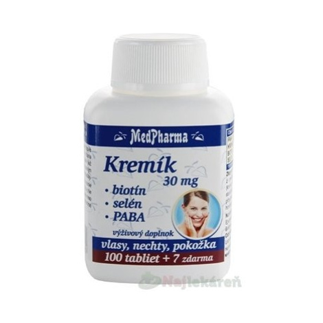 MedPharma Kremík 30 mg + Biotín + Selén + Paba 107 tabliet