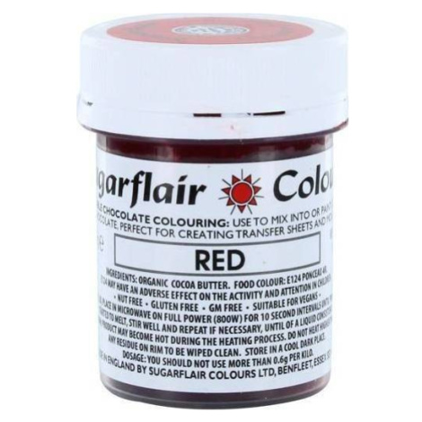 Farba do čokolády na báze kakaového masla Sugarflair Red (35 g) C302 dortis - Sugarflair