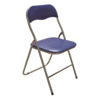 Skladacia stolička Foldus, modrá ekokoža%