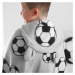 Svetlosivá fleecová detská deka s kapucňou 90x125 cm Football – Catherine Lansfield