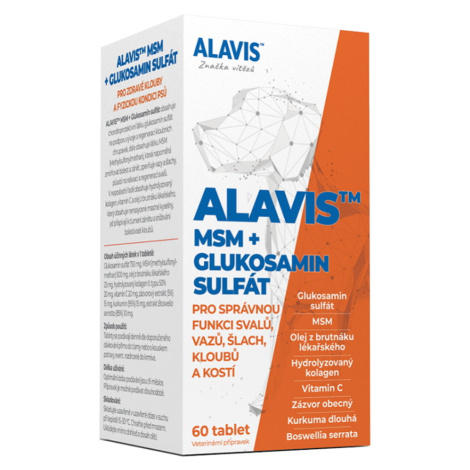 ALAVIS MSM + Glukosamín sulfát pre psy 60 tabliet