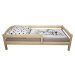 LU Drevená posteľ pre deti s úložným boxom Lipa max. 150 kg Rozmer: 160x80
