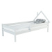 Detská posteľ biela Domček s komínom- rôzne rozmery Veľkosť: 160x80