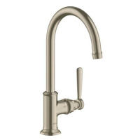 Umývadlová batéria Hansgrohe Axor Montreux s neuzatvárateľným vtokom kartáčovaný nikel 16518820