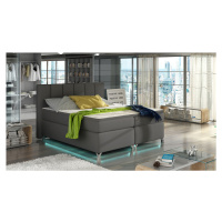 NABBI Barino 160 čalúnená manželská posteľ s úložným priestorom sivá (Soft 29)