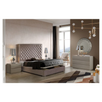 Estila Luxusná chesterfield manželská posteľ Melody s čalúnením a s úložným priestorom 150-180cm