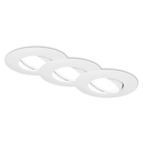 Briloner Vstavané bodové svietidlo LED 4,9W 480lm 4000K biele pr. 90x42 mm, 3 ks