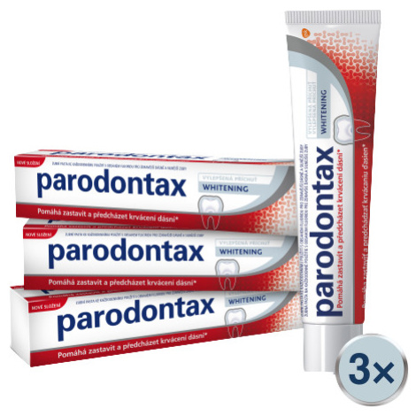 PARODONTAX Zubná pasta s bieliacim účinkom Whitening Tripack 3 x 75 ml