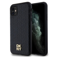 Kryt DKNY PU Leather Repeat Pattern Stack Logo MagSafe Case for iPhone 11 Black (DKHMN61PSHRPSK)