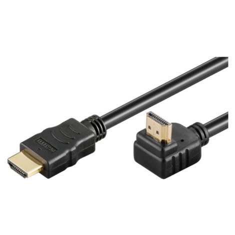 PremiumCord vysokorýchlostný HDMI kábel s Ethernetom (90 °) 3m