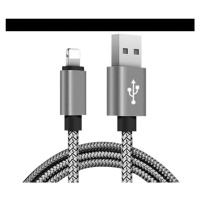 Mimoriadne odolný 1m rýchlonabíjací kábel Lightning pre Iphone a dátový kábel USB - sivý